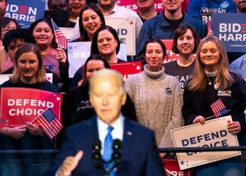 Battle over Biden’s future drowns out abortion drumbeat