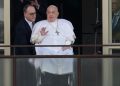 Pope Francis makes first public appearance since hospital stay